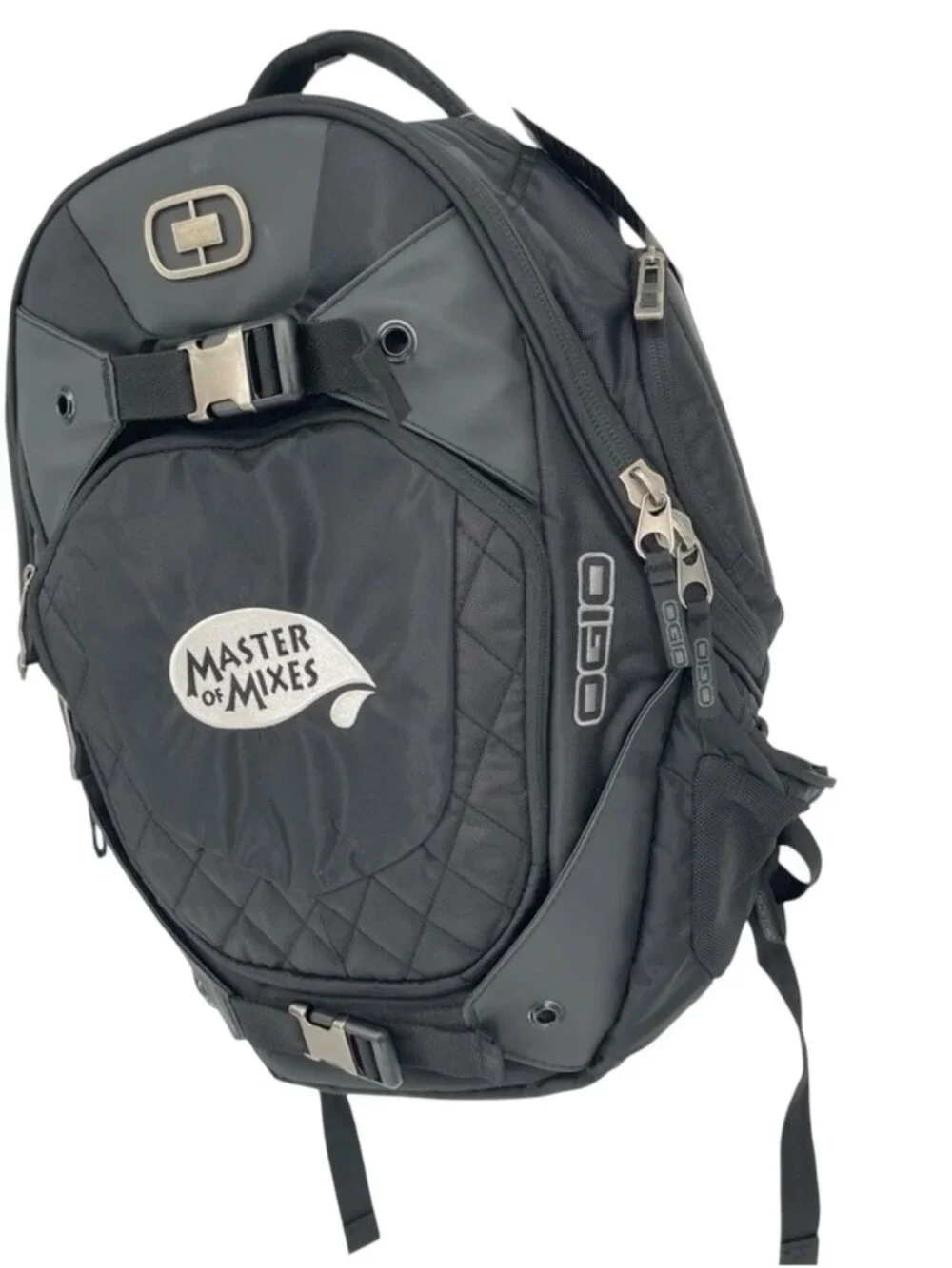 Ogio Squadron Laptop Backpack Padded Adjustable Black Logo / Master of Mixes